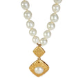Chanel Gold-Plated  Vintage Faux Pearl Necklace