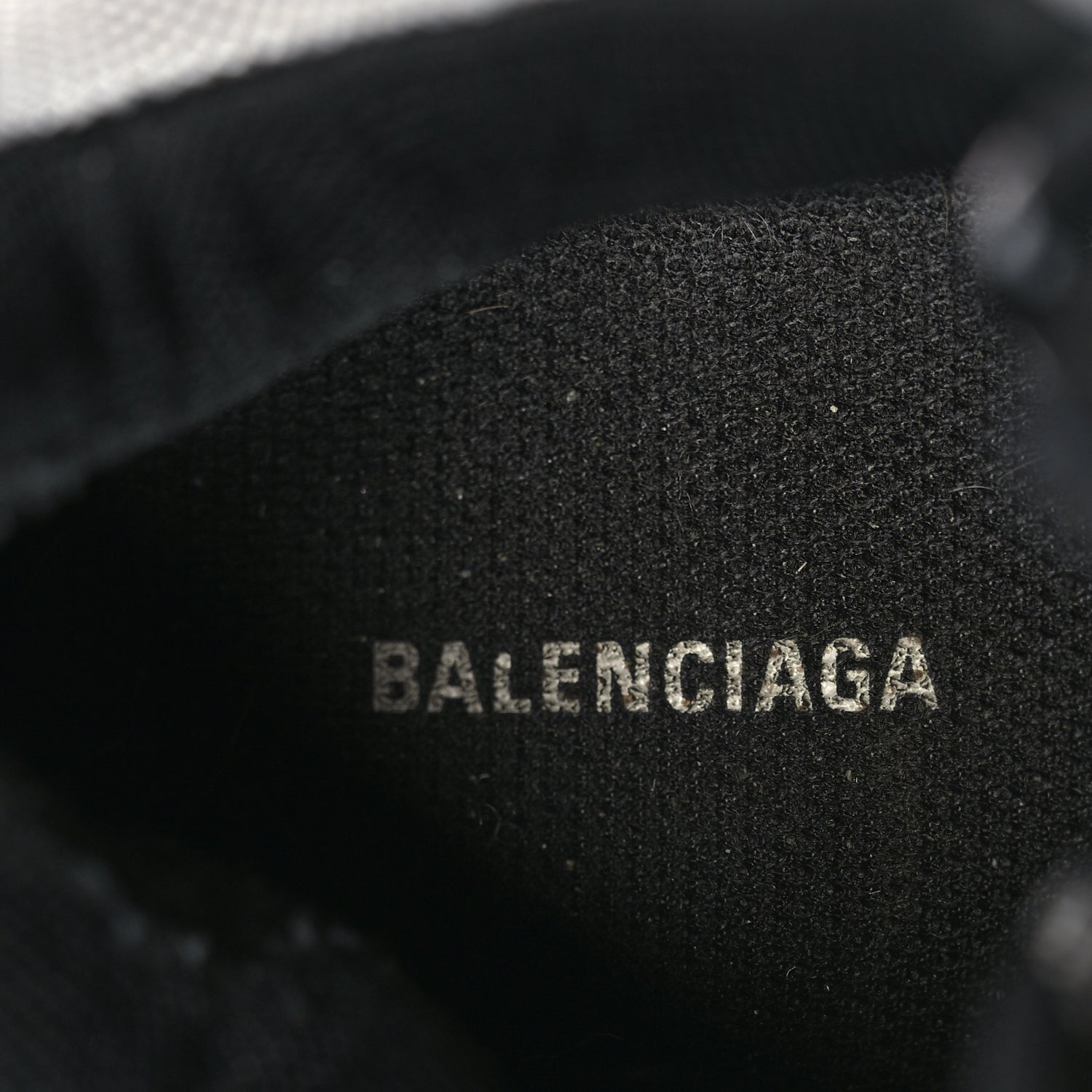 Balenciaga Mesh Nubuck Womens Triple S Sneakers 38 Black Argent
