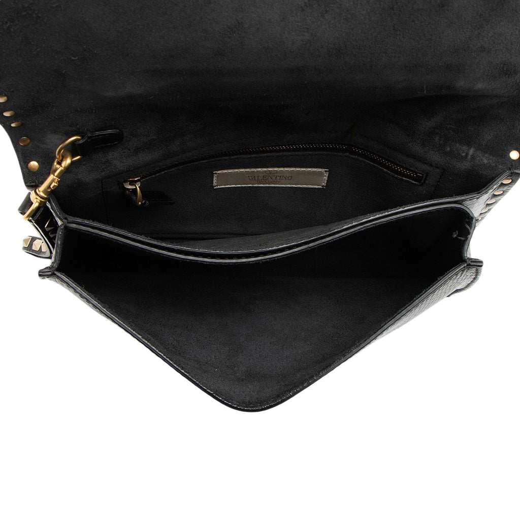 Valentino Calfskin Beaded Rockstud Clutch