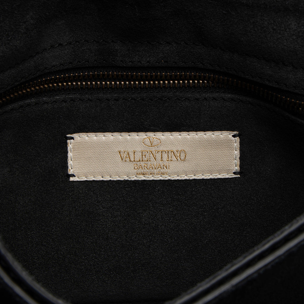 Valentino Calfskin Beaded Rockstud Clutch