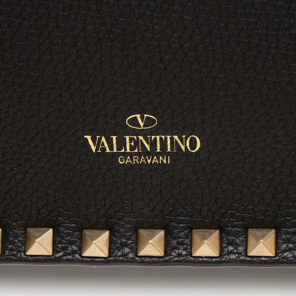 Valentino Calfskin Beaded Rockstud Clutch