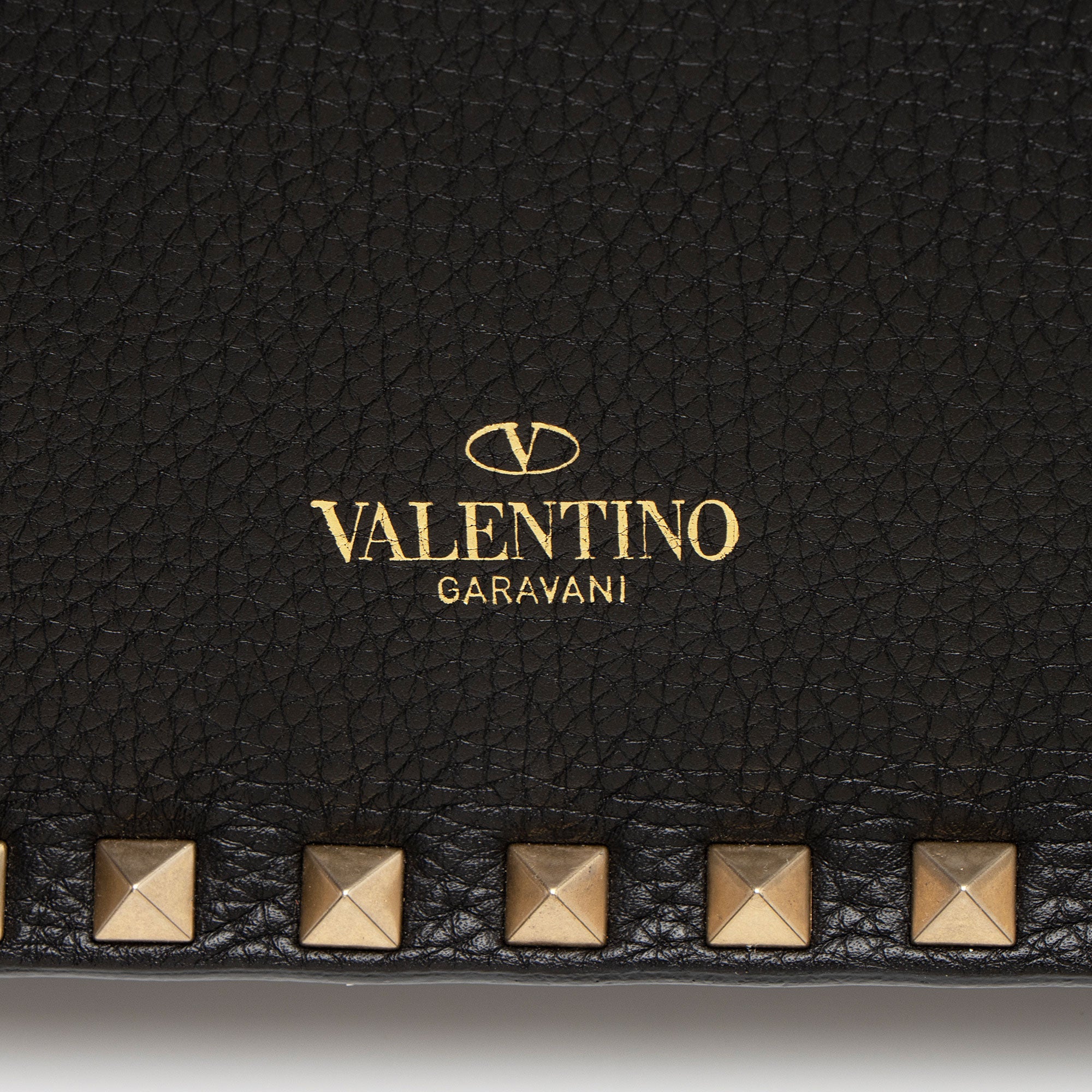 Valentino Calfskin Beaded Rockstud Clutch