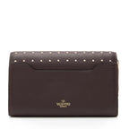 Valentino Calfskin Carry Secrets Rockstud Chain Wallet (SHF-23163)