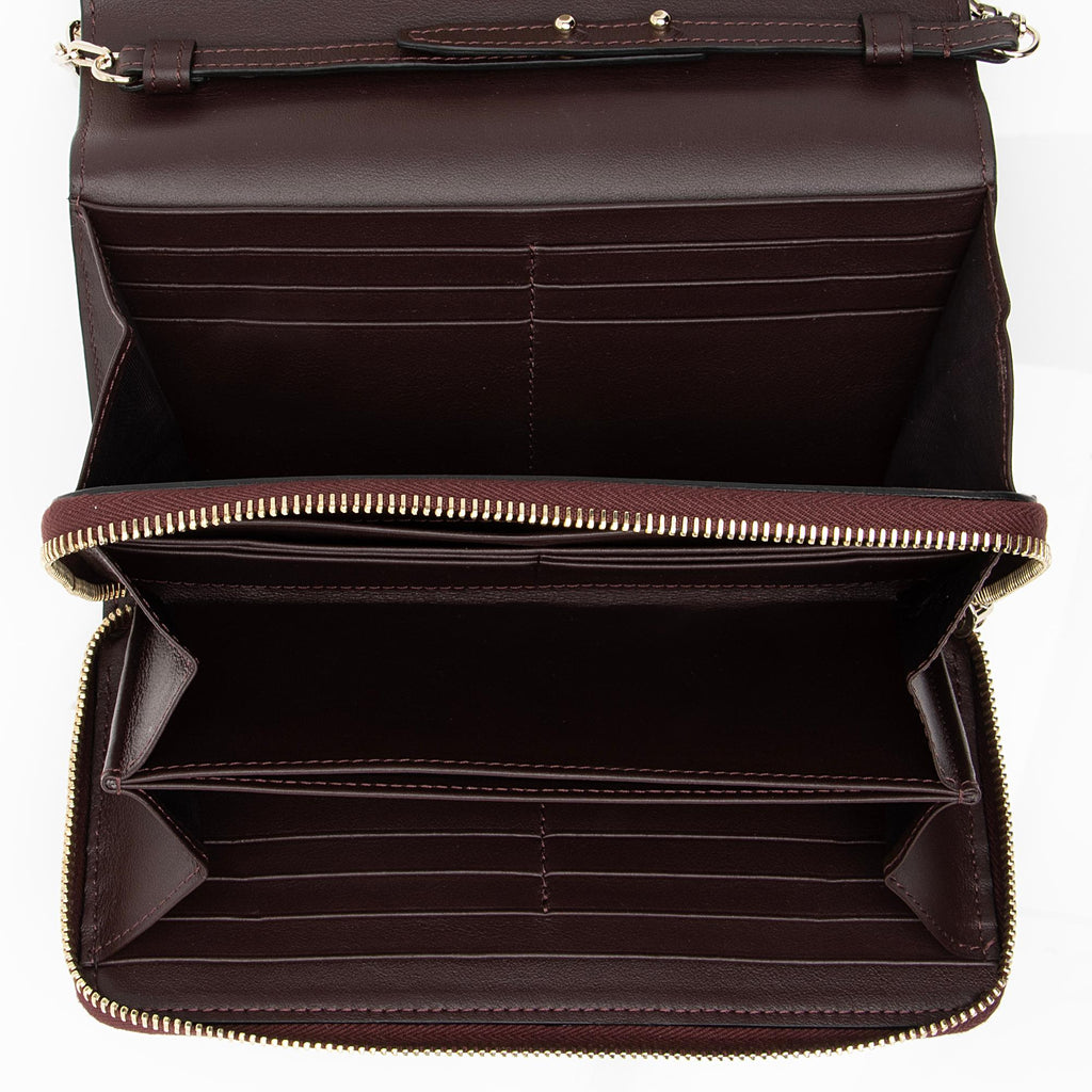 Valentino Calfskin Carry Secrets Rockstud Chain Wallet (SHF-23163)