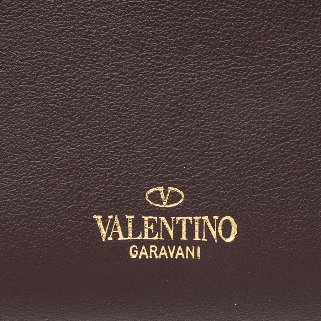 Valentino Calfskin Carry Secrets Rockstud Chain Wallet (SHF-23163)