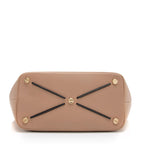 Valentino Calfskin Demilune Rockstud Small Double Handle Satchel (SHF-23417)