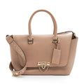 Valentino Calfskin Demilune Rockstud Small Double Handle Satchel (SHF-23417)