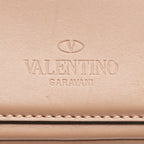 Valentino Calfskin Demilune Rockstud Small Double Handle Satchel (SHF-23417)