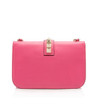 Valentino Calfskin Glam Lock Medium Shoulder Bag