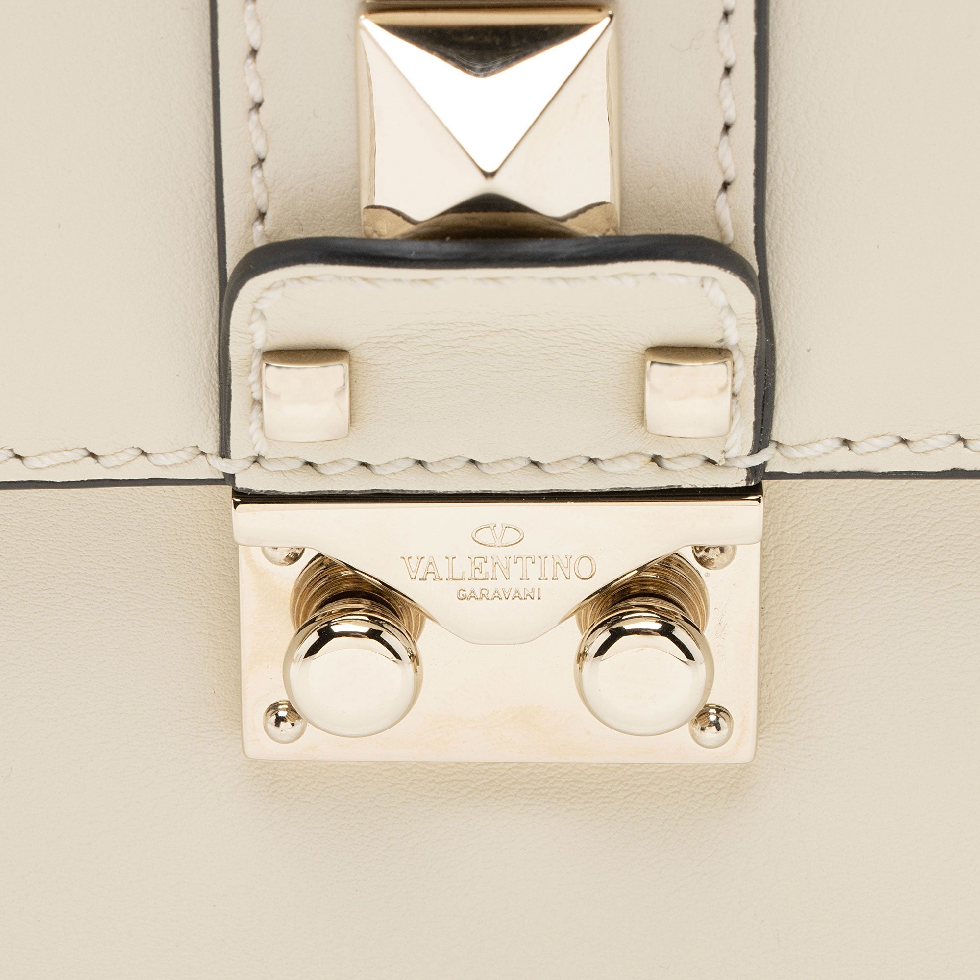 Valentino Calfskin Glam Lock Medium Shoulder Bag (SHF-FkE6xo)