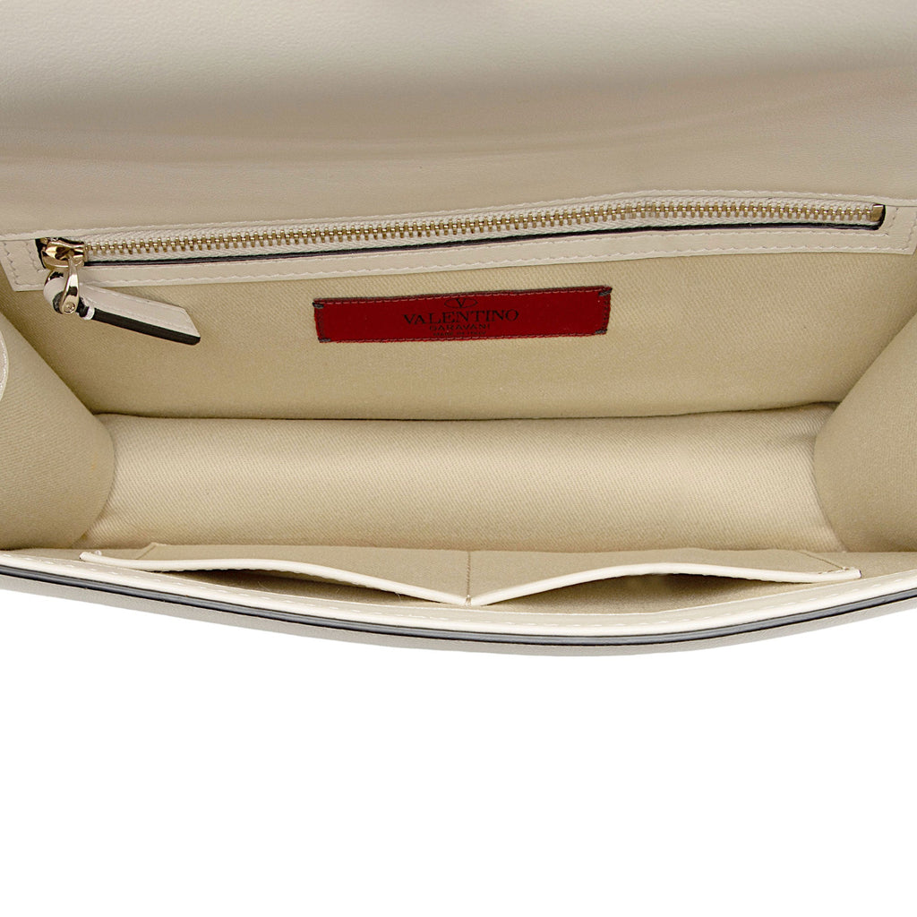 Valentino Calfskin Glam Lock Medium Shoulder Bag (SHF-FkE6xo)