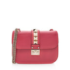 Valentino Calfskin Glam Lock Small Shoulder Bag