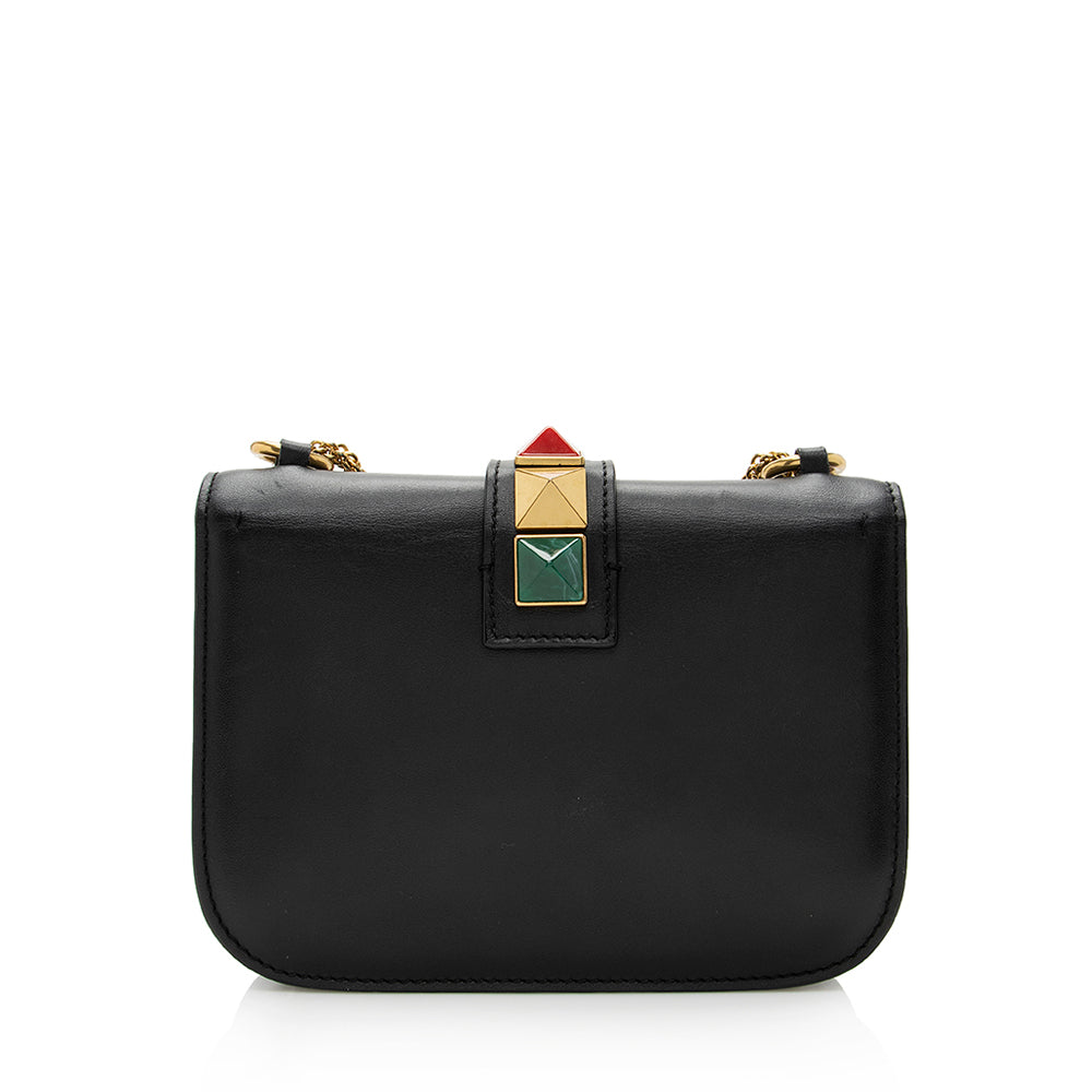 Valentino Calfskin Glam Lock Small Shoulder Bag - FINAL SALE (SHF-19505)