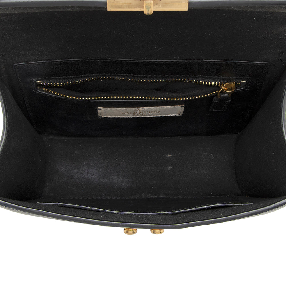 Valentino Calfskin Glam Lock Small Shoulder Bag - FINAL SALE (SHF-19505)