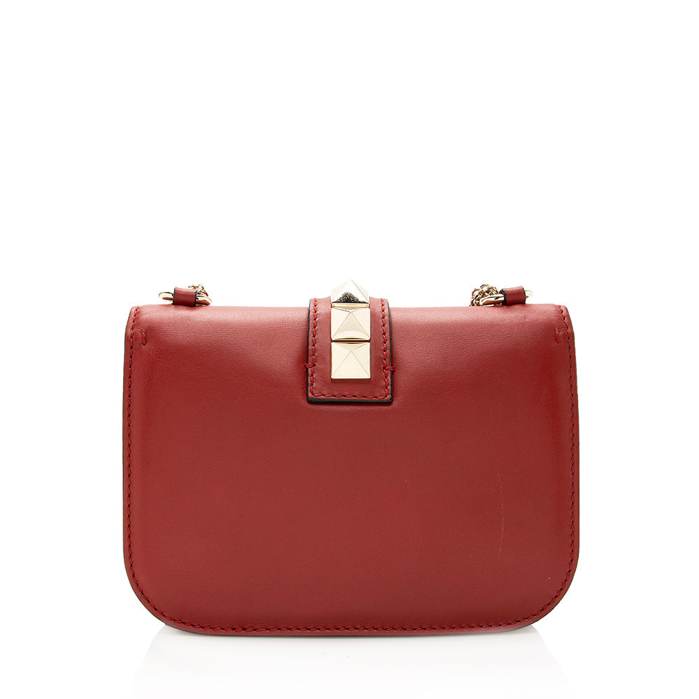 Valentino Calfskin Glam Lock Small Shoulder Bag (SHF-19767)