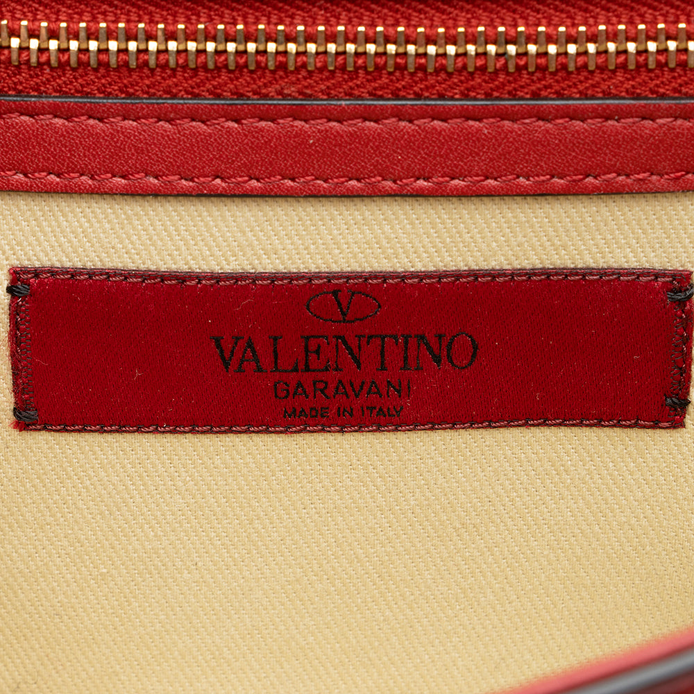 Valentino Calfskin Glam Lock Small Shoulder Bag (SHF-19767)