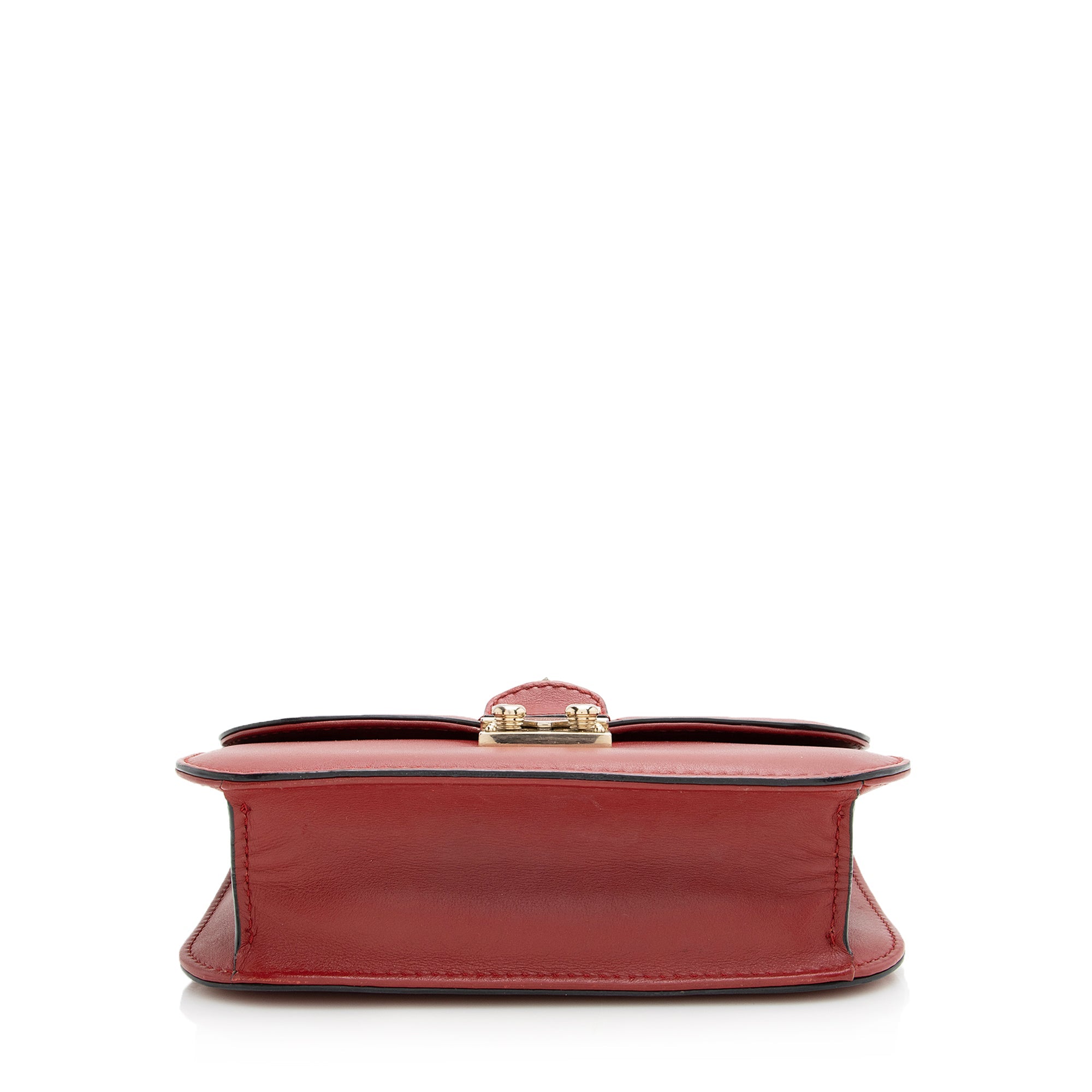Valentino Calfskin Glam Lock Small Shoulder Bag (SHF-22684)