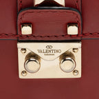 Valentino Calfskin Glam Lock Small Shoulder Bag (SHF-22684)