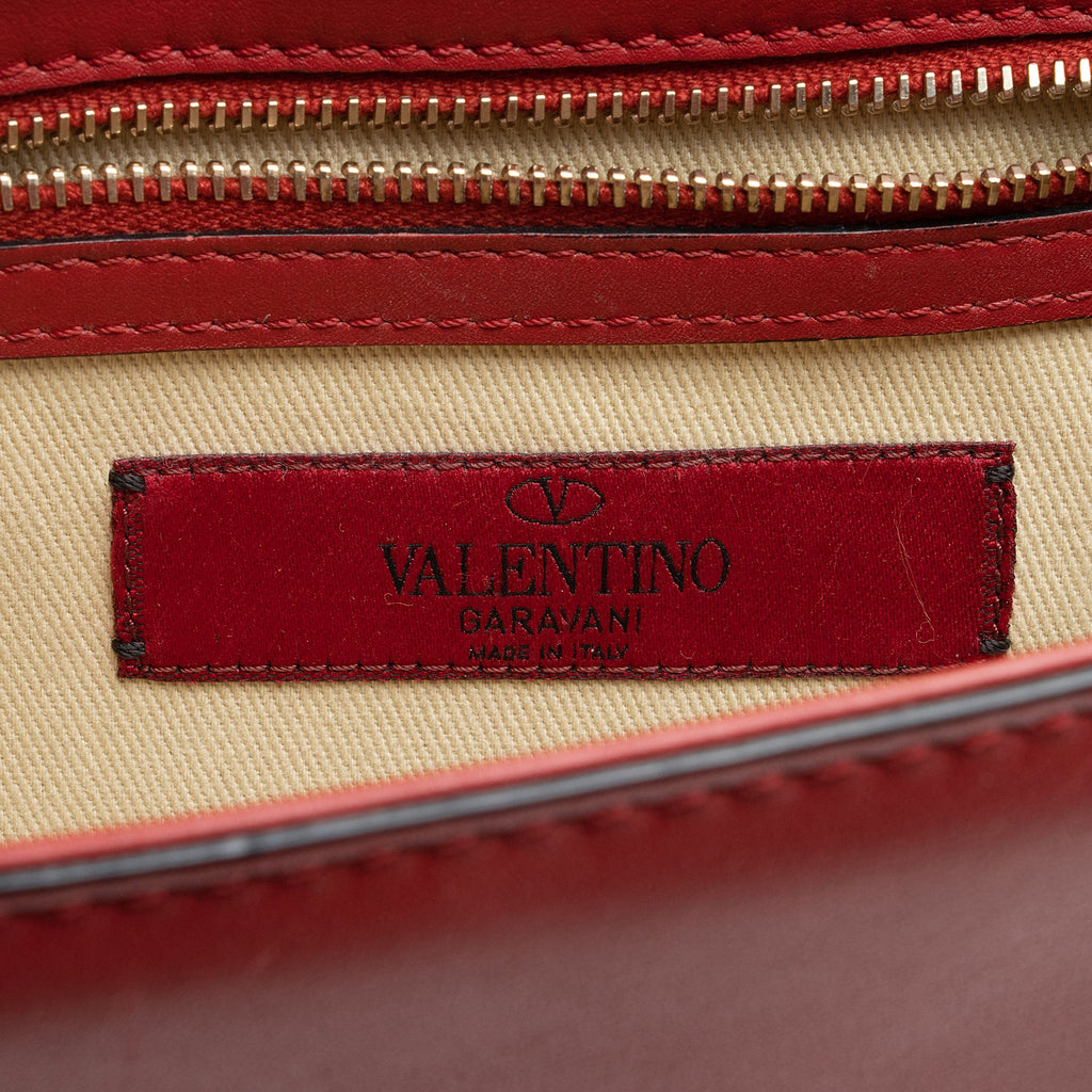 Valentino Calfskin Glam Lock Small Shoulder Bag (SHF-22684)