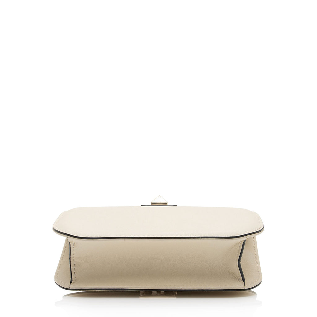 Valentino Calfskin Glam Lock Small Shoulder Bag (SHF-EgjKxt)
