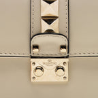 Valentino Calfskin Glam Lock Small Shoulder Bag (SHF-EgjKxt)