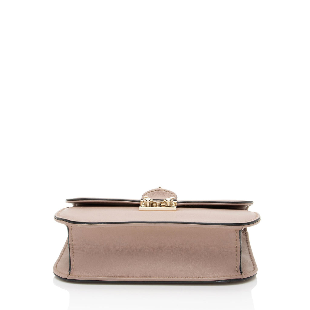 Valentino Calfskin Glam Lock Small Shoulder Bag