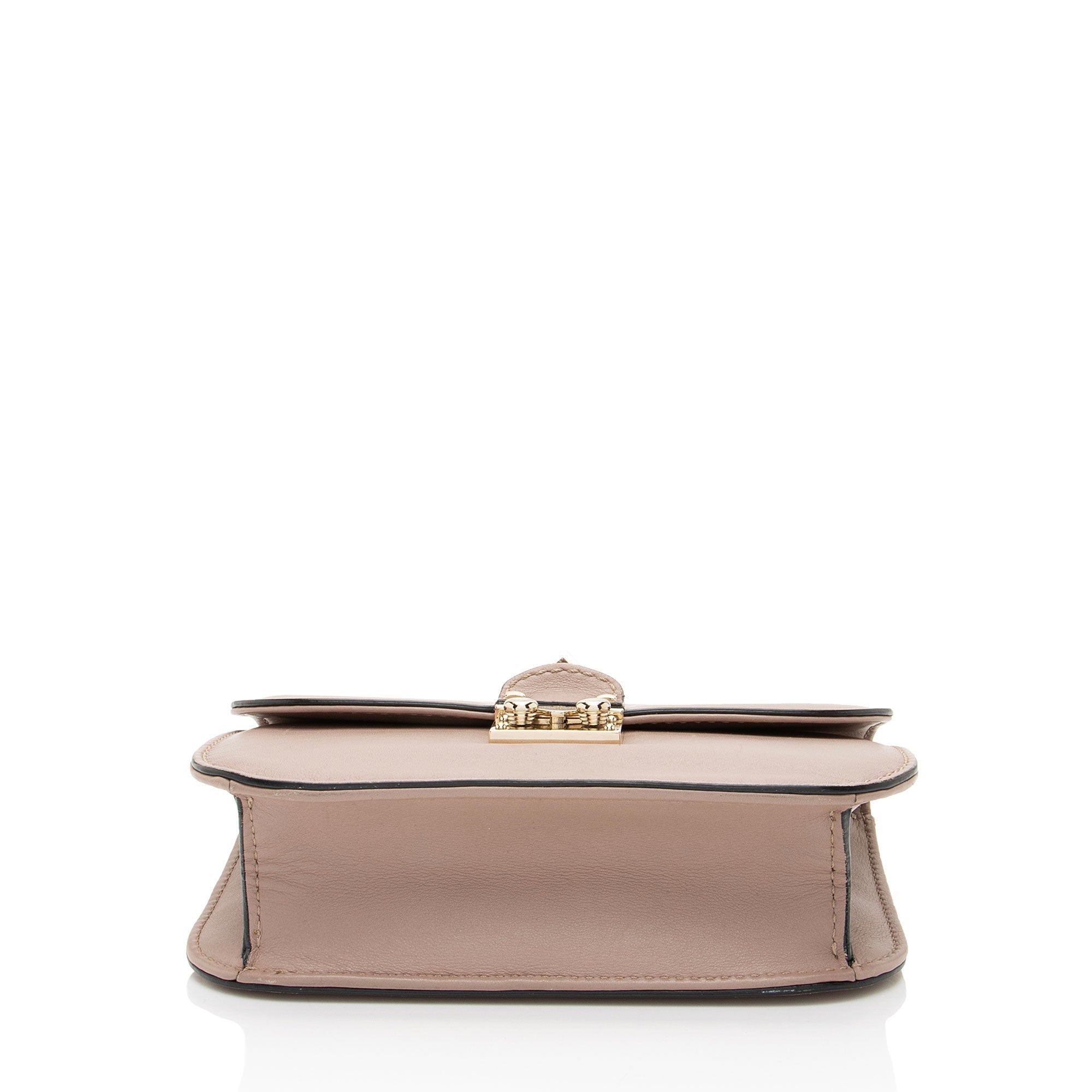Valentino Calfskin Glam Lock Small Shoulder Bag