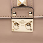 Valentino Calfskin Glam Lock Small Shoulder Bag