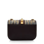 Valentino Calfskin Painted Feathers Glam Lock Small Shoulder Bag (SHF-swe4xg)
