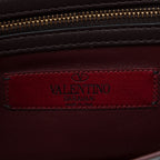 Valentino Calfskin Painted Feathers Glam Lock Small Shoulder Bag (SHF-swe4xg)