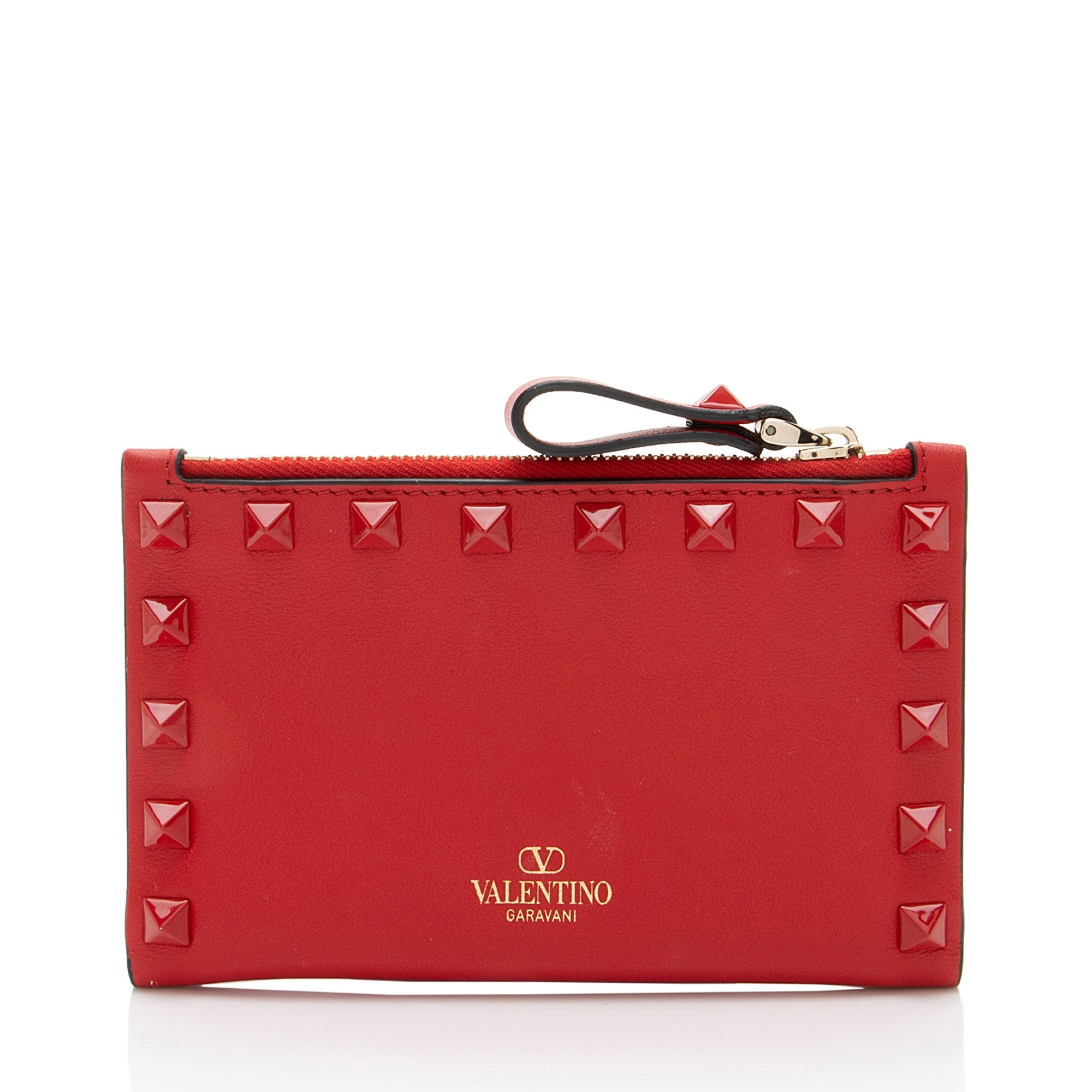 Valentino Calfskin Rockstud Bifold Wallet