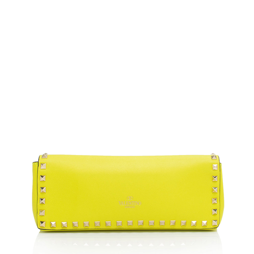 Valentino Calfskin Rockstud Bracelet Clutch (SHF-bBMezp)