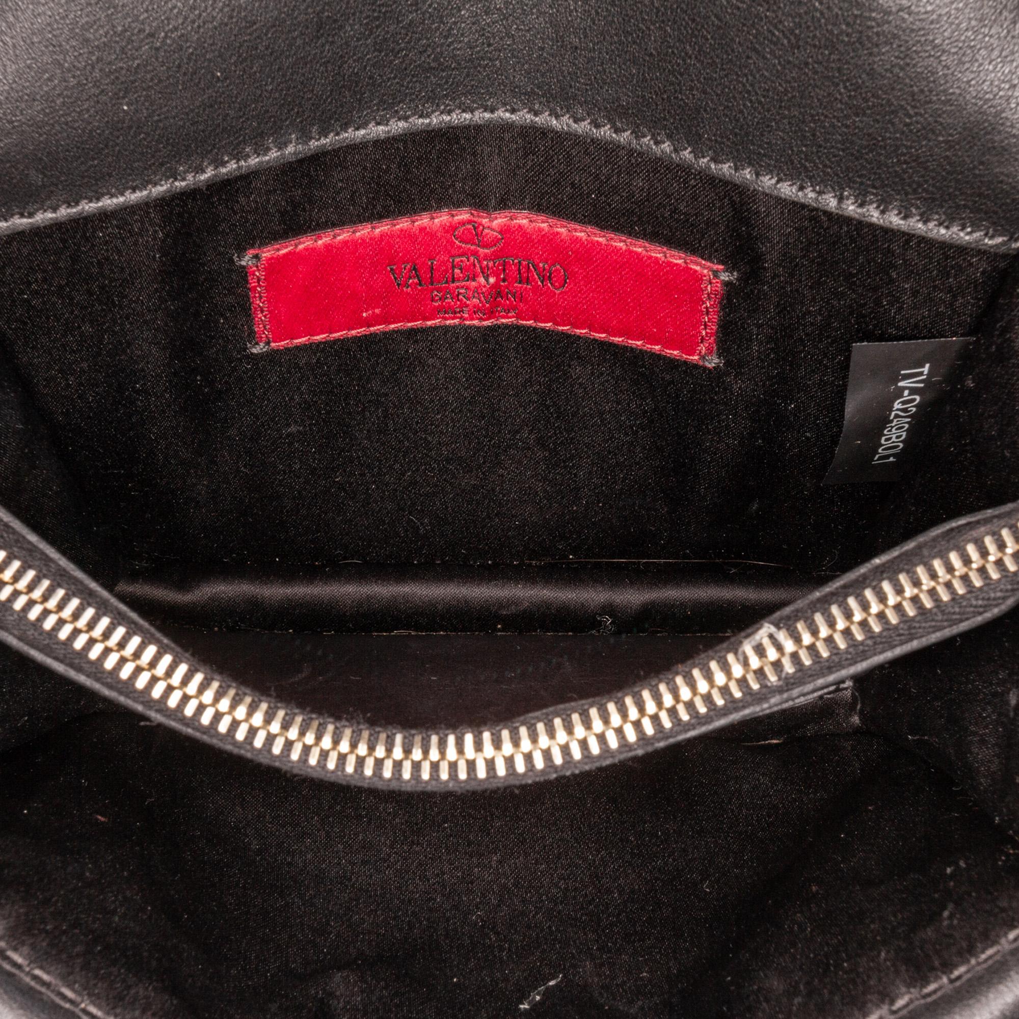 Valentino Calfskin Rockstud Chain Pouch