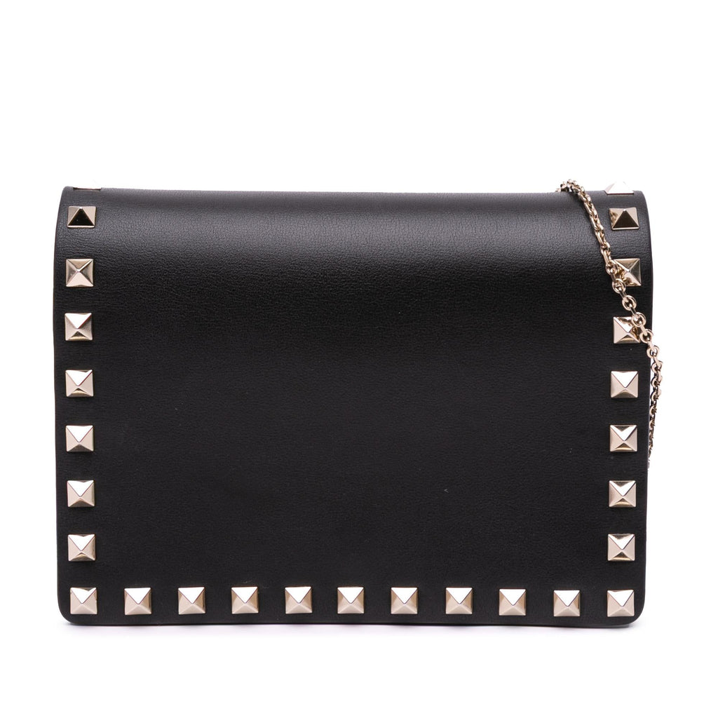 Valentino Calfskin Rockstud Chain Pouch