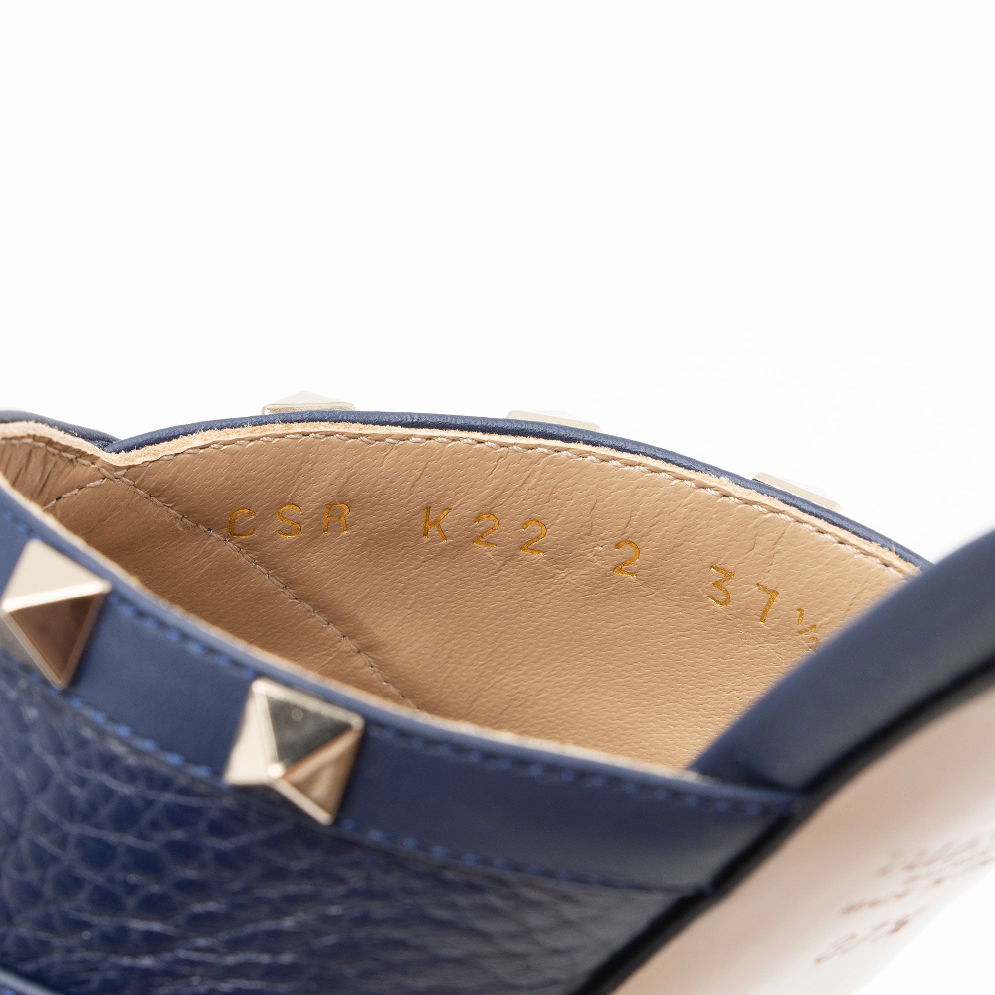 Valentino Calfskin Rockstud Crisscross Mules - Size 7.5 / 37.5 (SHF-y9D66i)