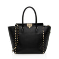 Valentino Calfskin Rockstud Double Handle Medium Tote