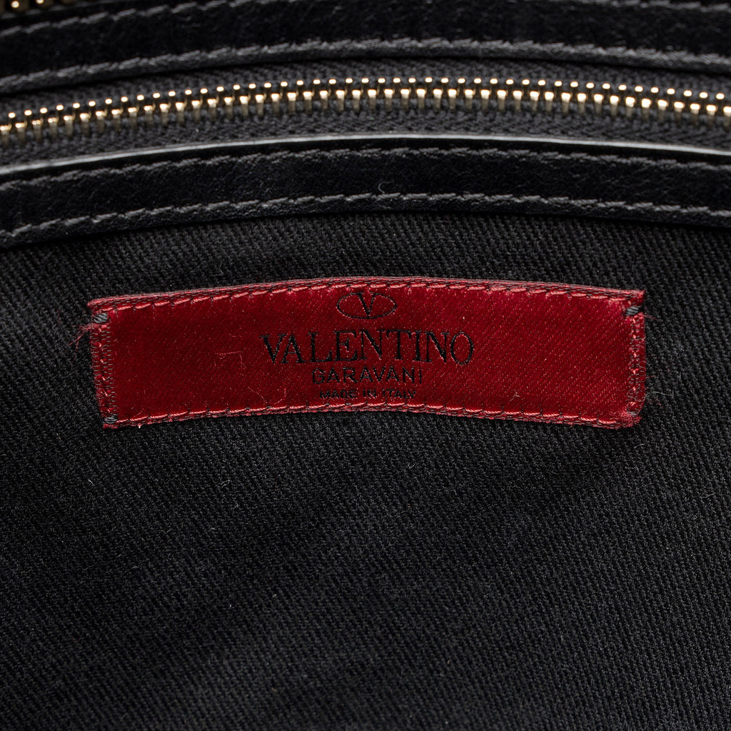 Valentino Calfskin Rockstud Double Handle Medium Tote