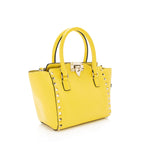 Valentino Calfskin Rockstud Double Handle Mini Tote (SHF-8c9L8s)