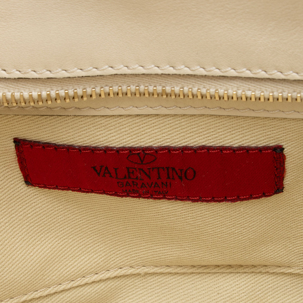 Valentino Calfskin Rockstud Double Handle Mini Tote (SHF-VEoJao)