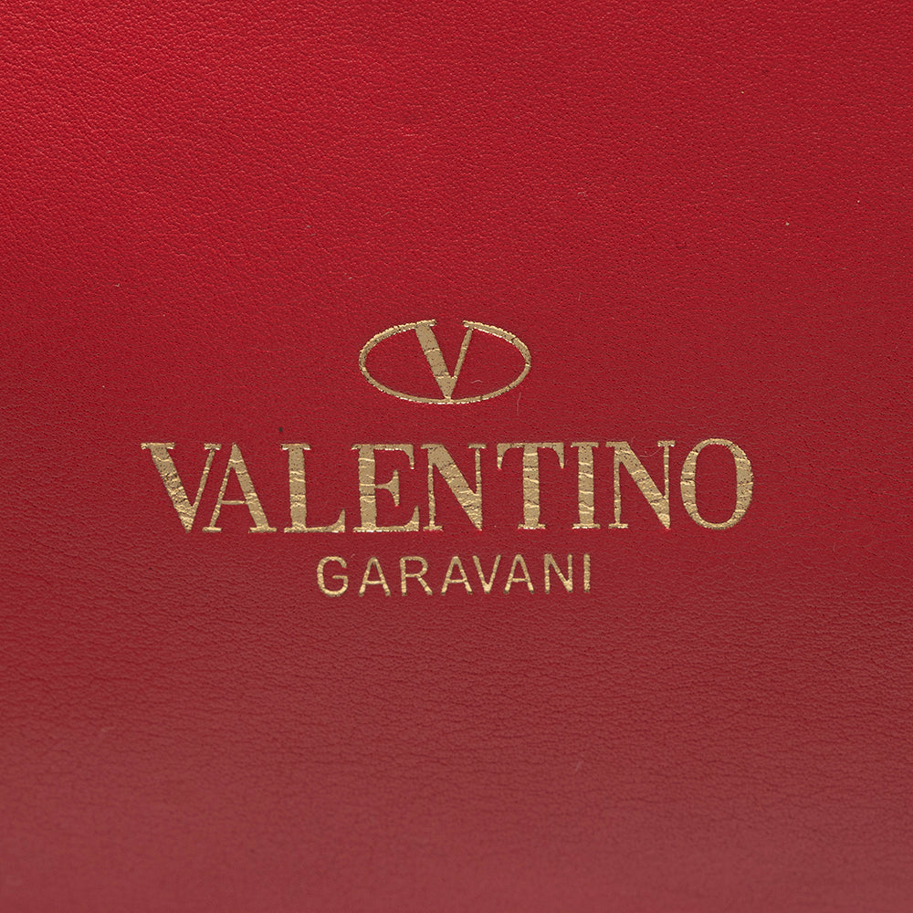 Valentino Calfskin Rockstud Double Handle Small Tote (SHF-14301)