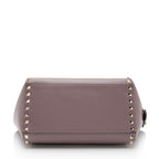 Valentino Calfskin Rockstud Double Handle Small Tote (SHF-twHMYA)