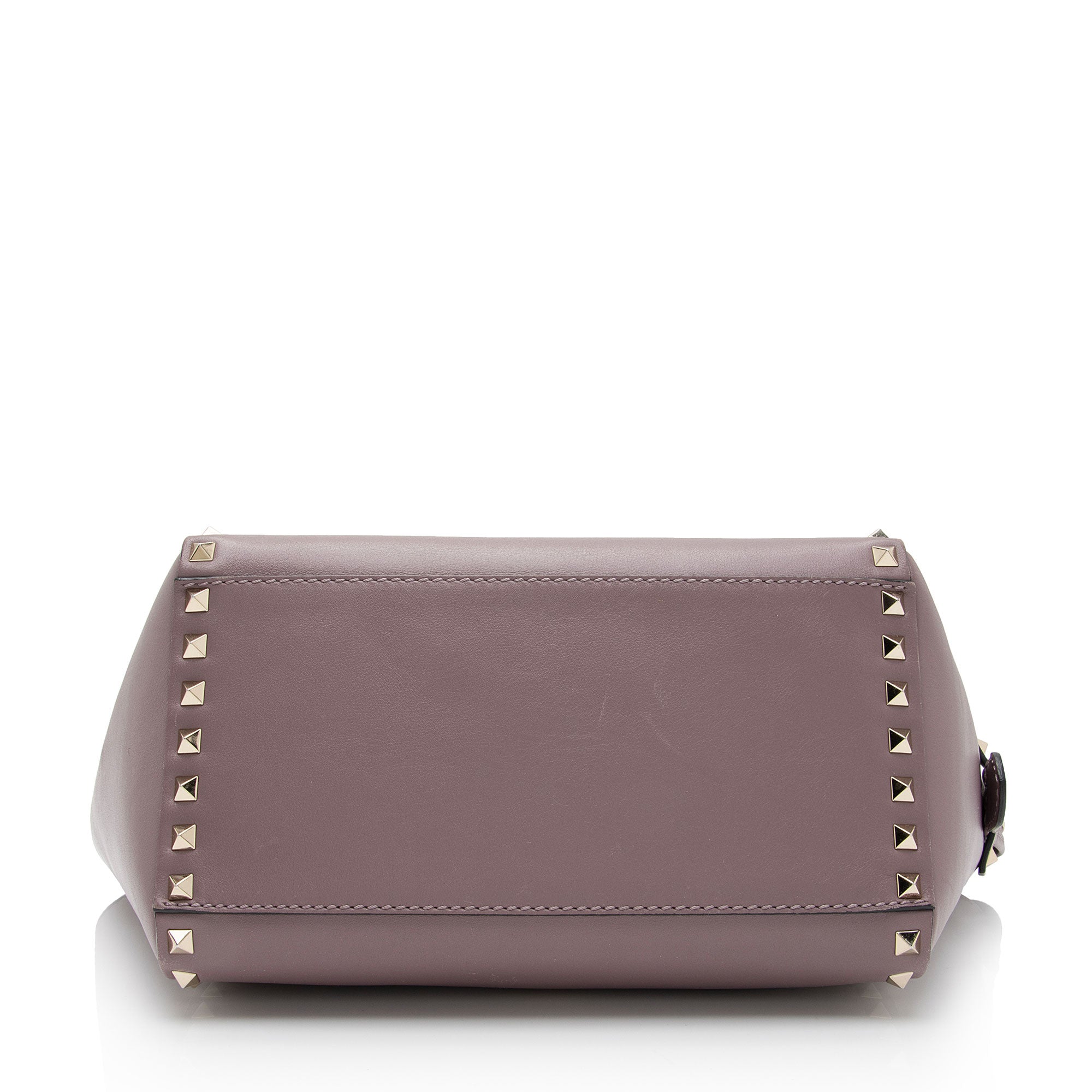 Valentino Calfskin Rockstud Double Handle Small Tote (SHF-twHMYA)