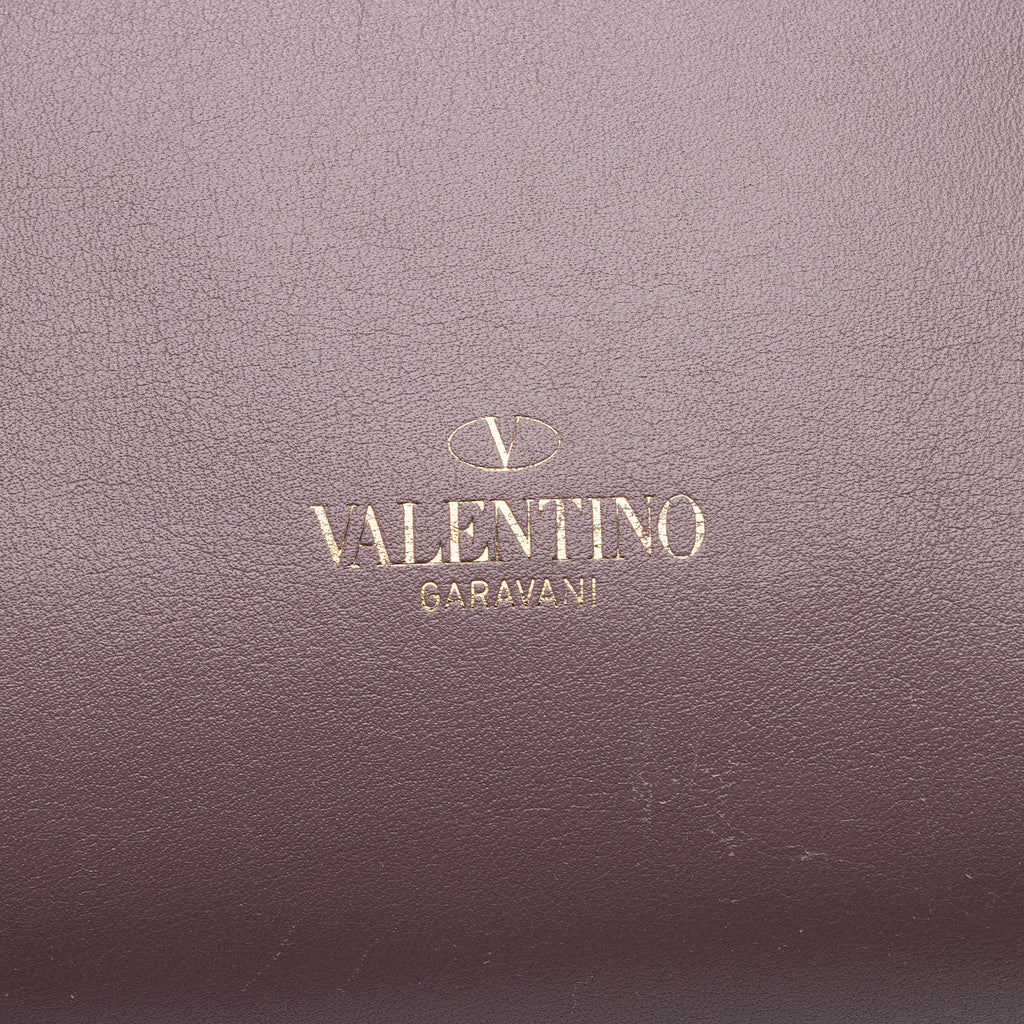 Valentino Calfskin Rockstud Double Handle Small Tote (SHF-twHMYA)