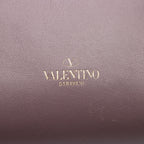 Valentino Calfskin Rockstud Double Handle Small Tote (SHF-twHMYA)