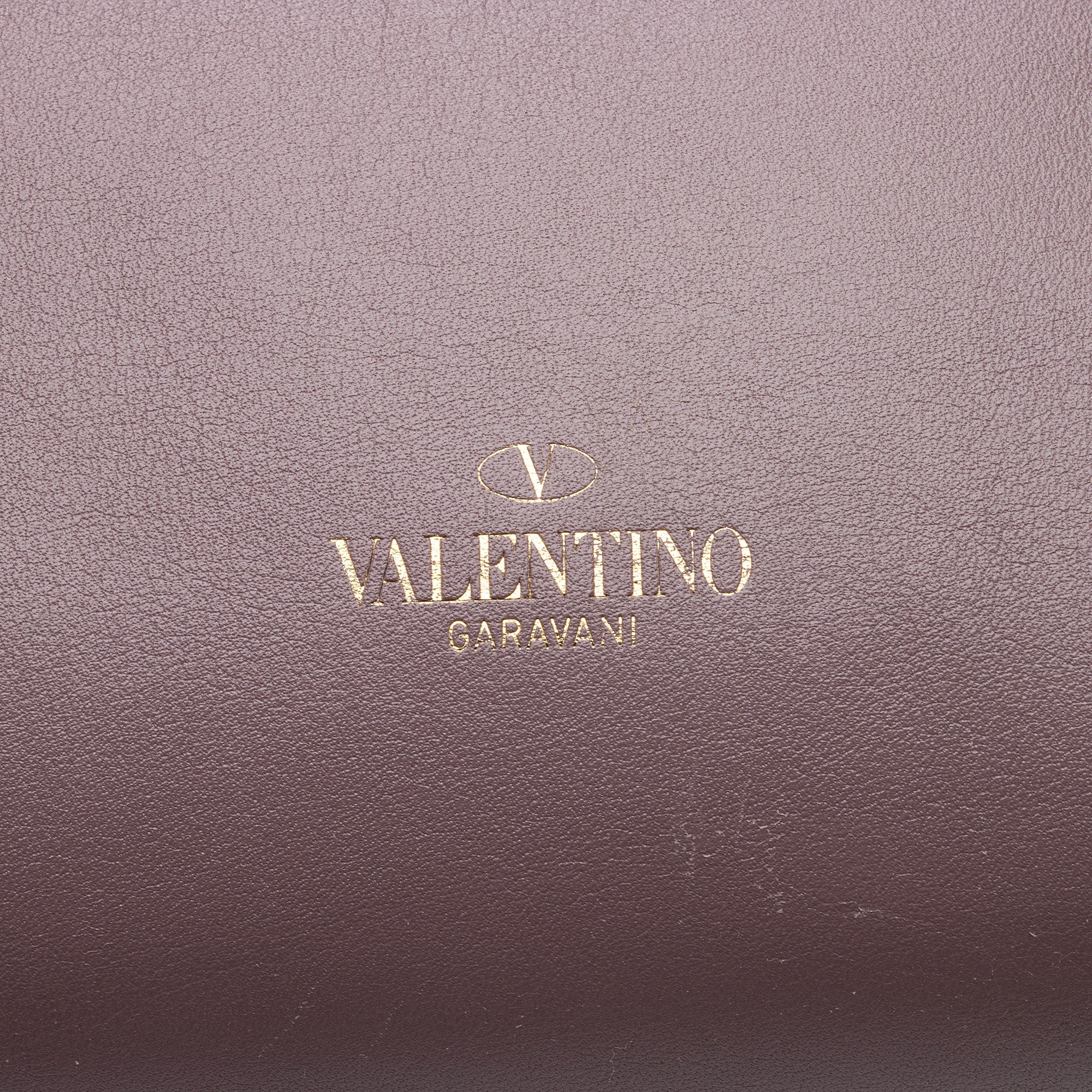 Valentino Calfskin Rockstud Double Handle Small Tote (SHF-twHMYA)