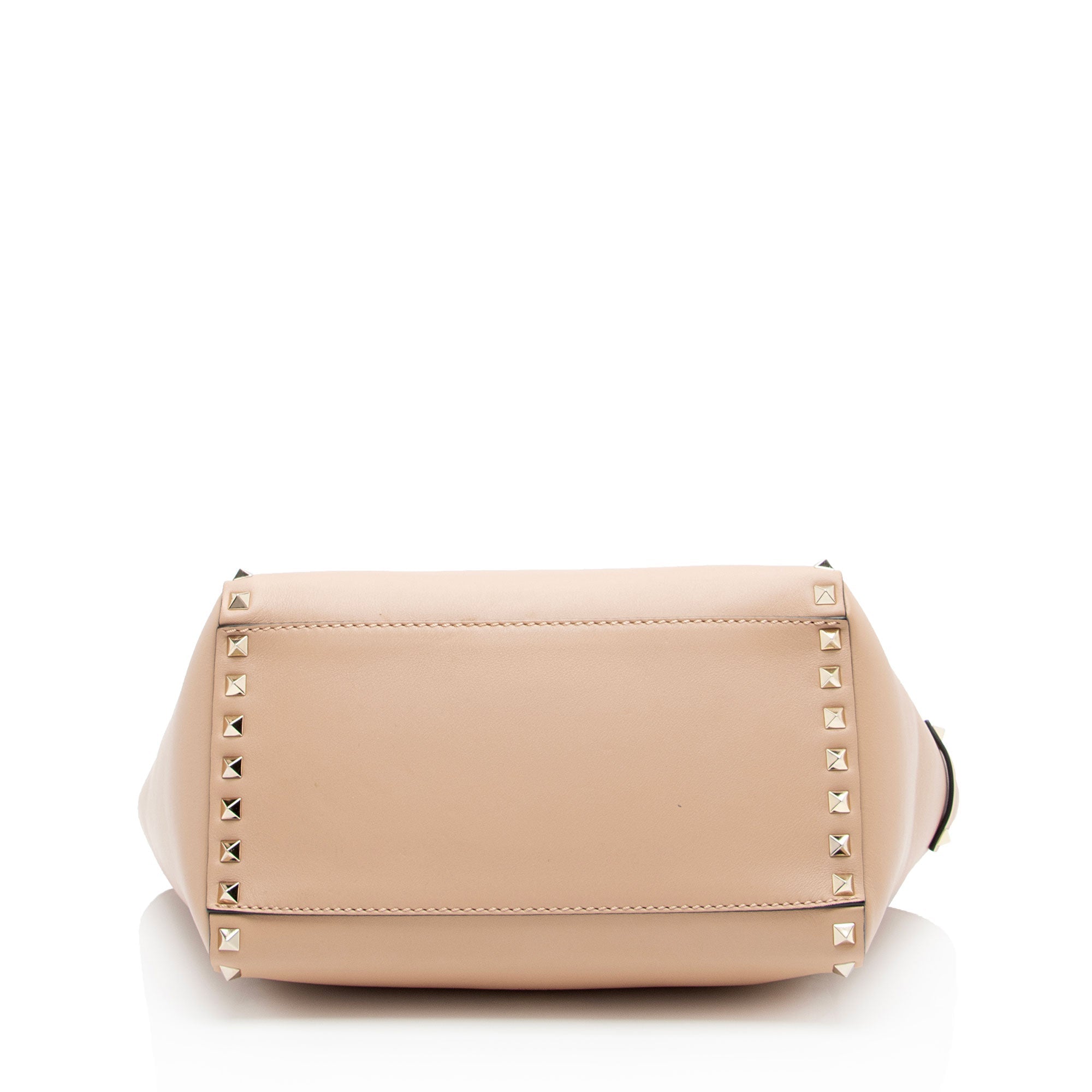 Valentino Calfskin Rockstud Double Handle Small Tote (SHF-9JPf5P)