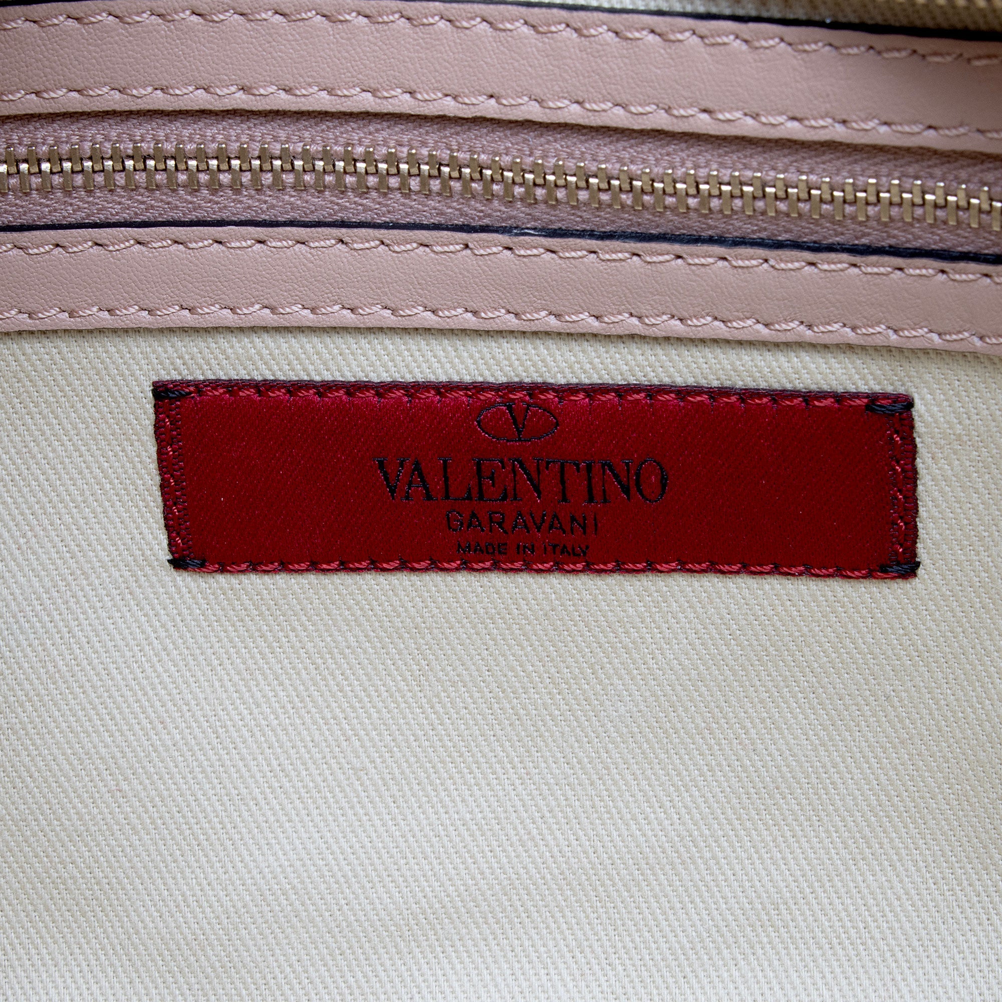 Valentino Calfskin Rockstud Double Handle Small Tote (SHF-9JPf5P)