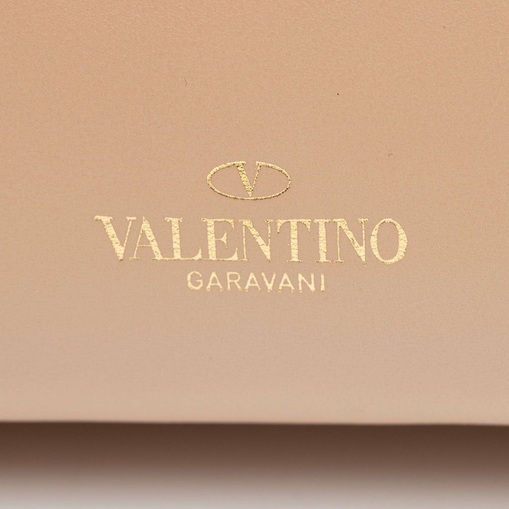 Valentino Calfskin Rockstud Double Handle Small Tote (SHF-9JPf5P)