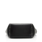 Valentino Calfskin Rockstud Double Handle Small Tote (SHF-jtnTAO)