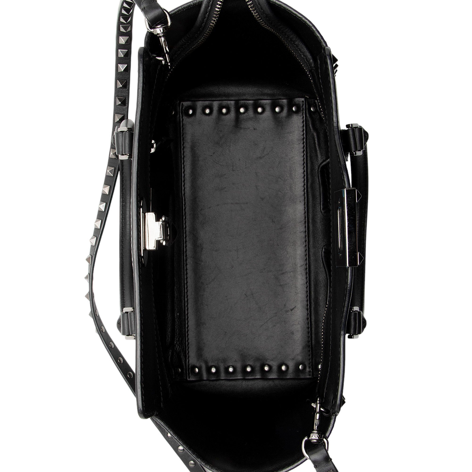 Valentino Calfskin Rockstud Double Handle Small Tote (SHF-jtnTAO)